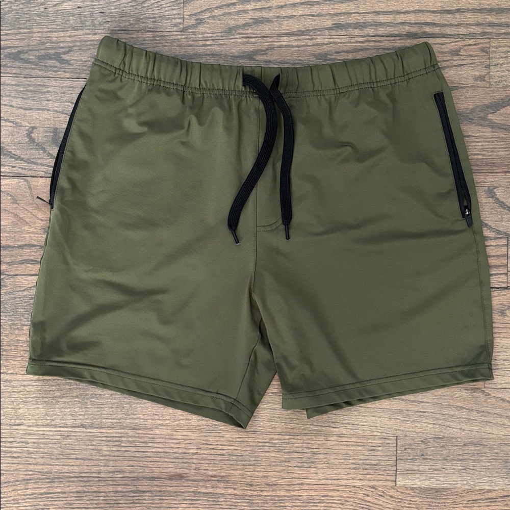 Men's Olive Athletic Shorts